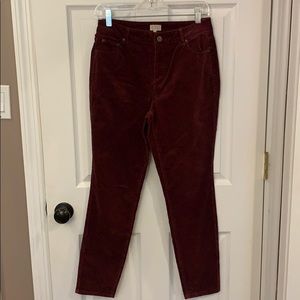 Regular fit Wine colored cords